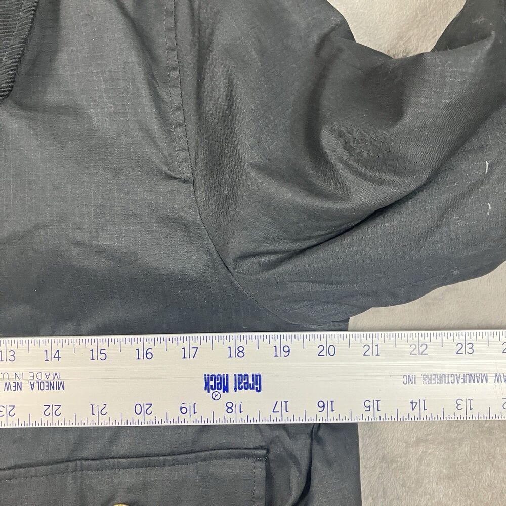 J Crew Barn Jacket Cropped WMNS XS Black Ripstop Cotton Corduroy Primaloft CN056 - Picture 8 of 16